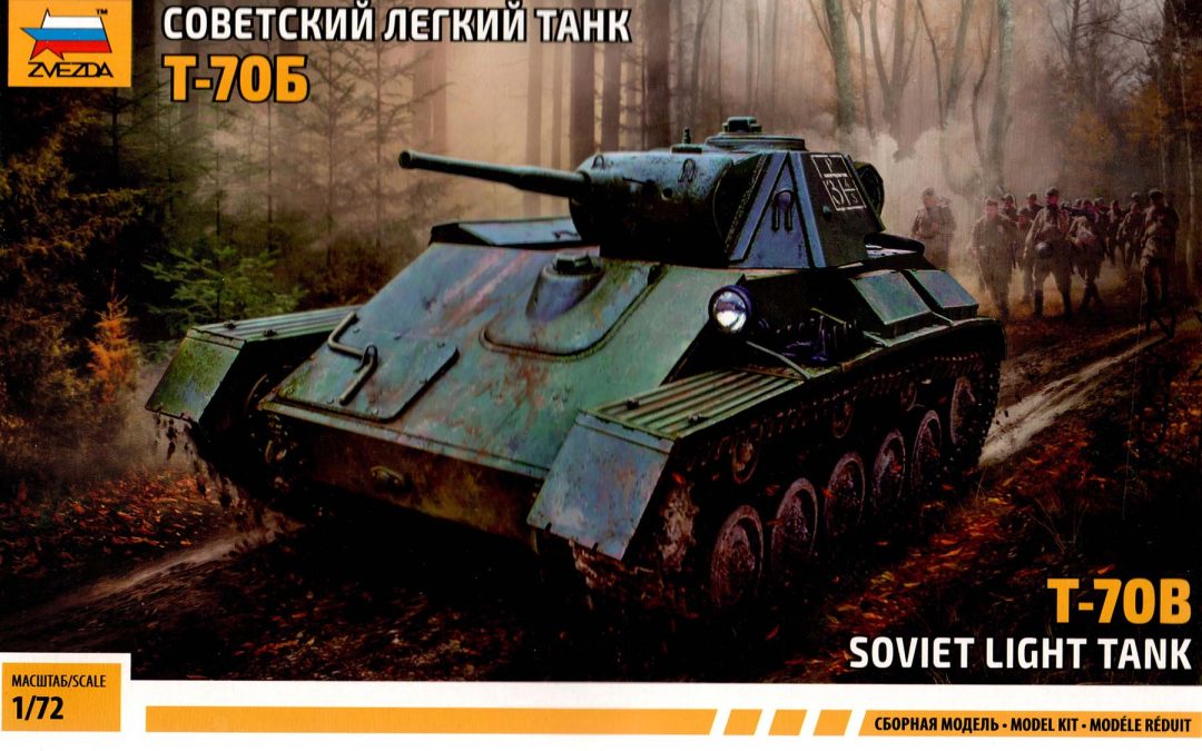 Soviet light tank T-70B,Zvezda 1/72